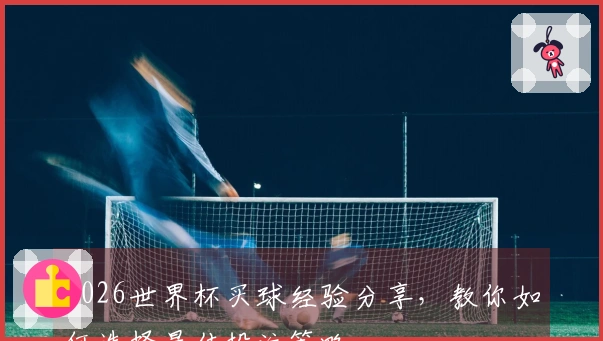 2026世界杯买球经验分享，教你如何选择最佳投注策略